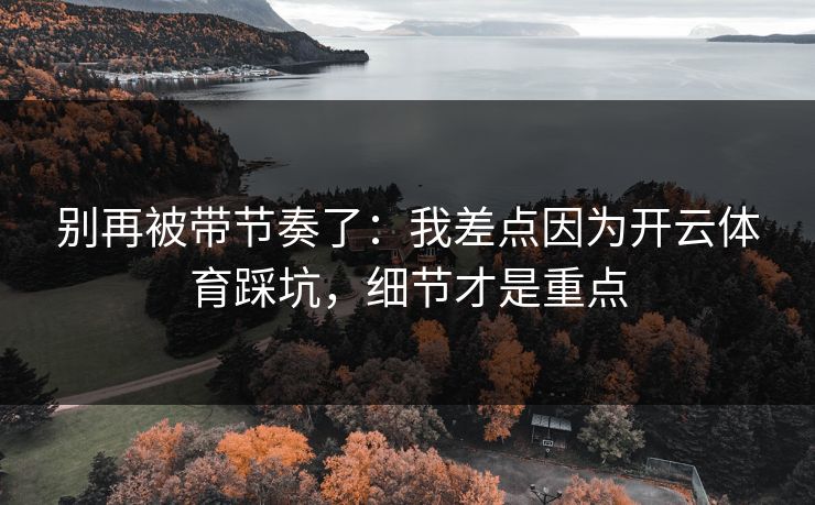 别再被带节奏了：我差点因为开云体育踩坑，细节才是重点